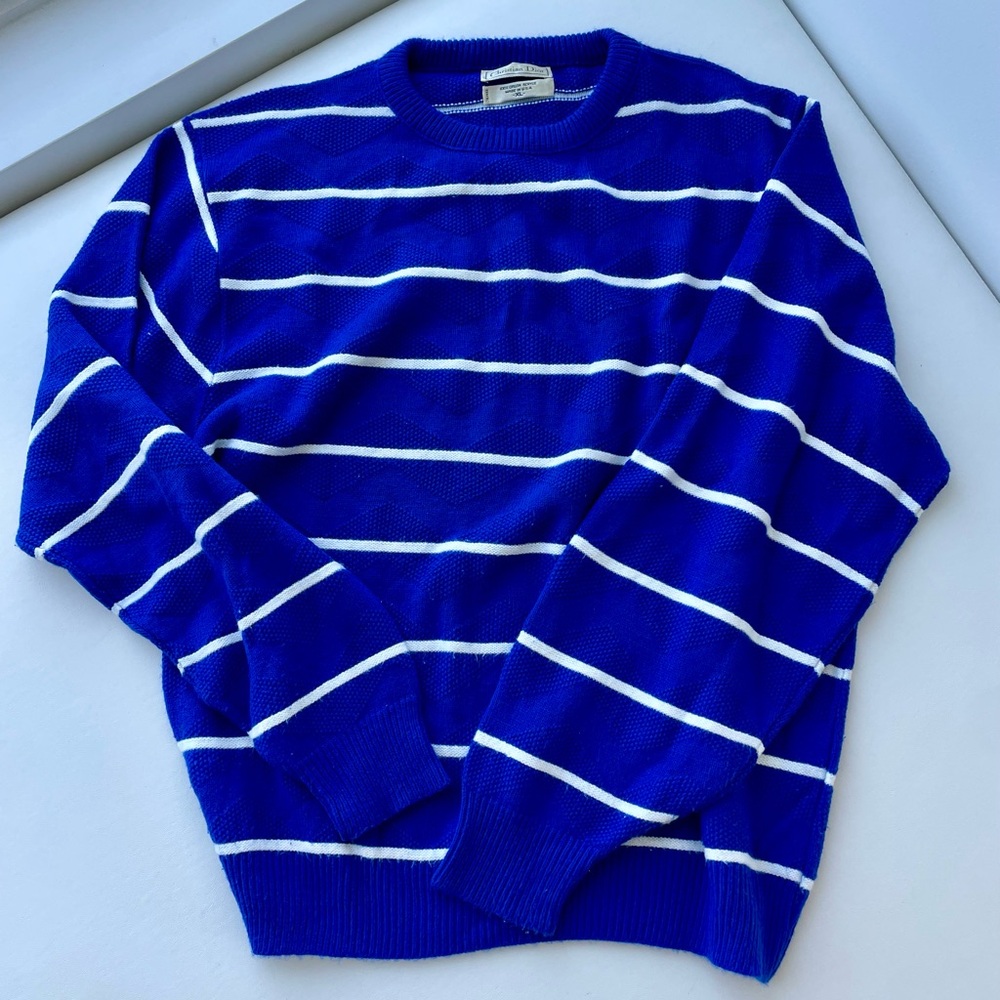 Men's Blue Striped Sweater